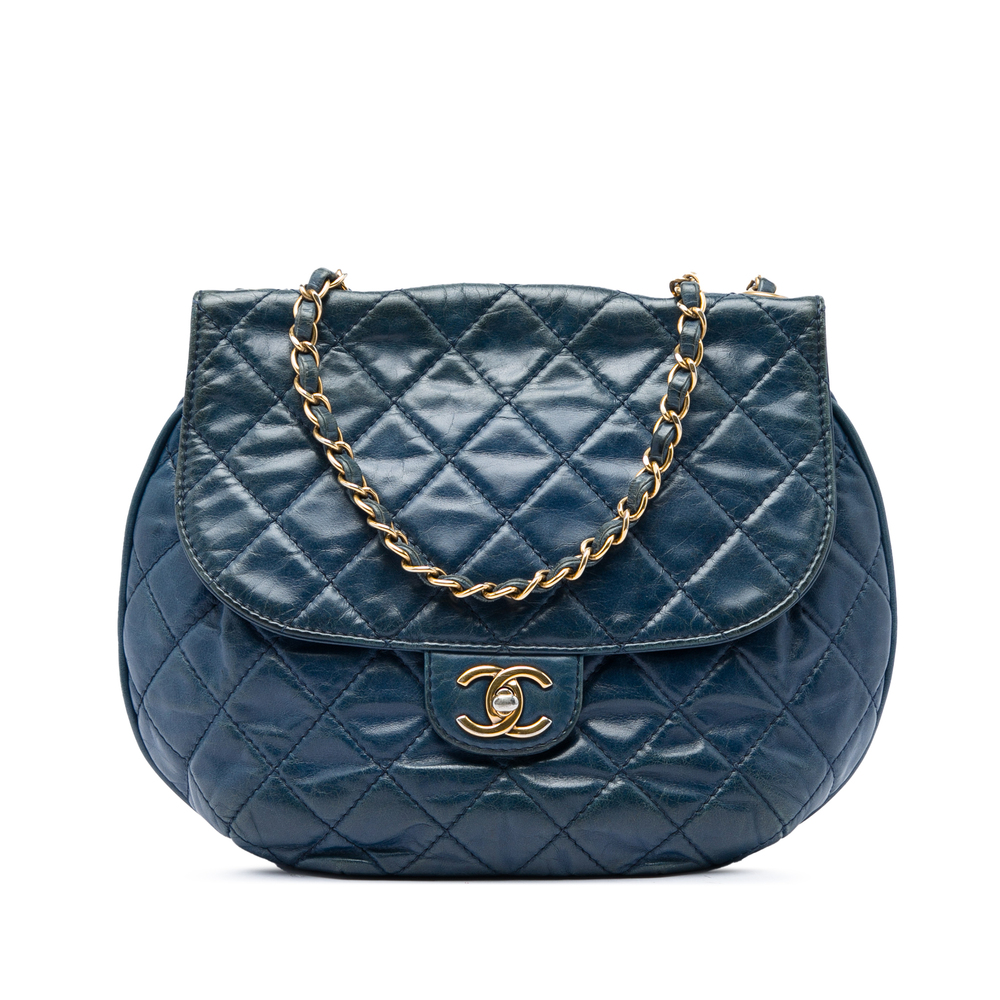 Pre-Loved Chanel Medium Quilted Glazed Calfskin Bubble CC Flap